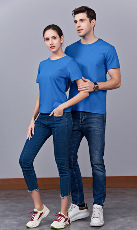 夏季湖藍色男女